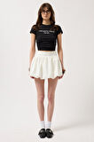 Yonca Moda Evi Balon Detay Mini Etek