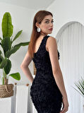Yonca Moda Evi Kren Gül Detaylı Elbise