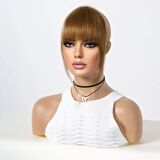 Yonca Moda Evi Yoğun Gerçek Saç Perçem / Kumral - 582531-1453