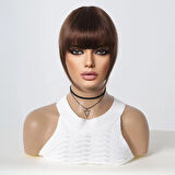 Yonca Moda Evi Yoğun Gerçek Saç Perçem / Kahverengi - 582532-1453