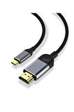 3 Metre 8 Gbps Hız 4k/30 Hz Type C To Hdmı Çevirici Dönüştürücü Tv Telefon Pc Hasır Bağlantı Kablosu