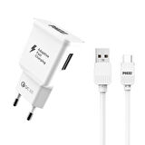 Qch202m Basic 12v / 3a Qualcomm 3.0 Micro Usb Kablolu Hızlı Şarj Cihazı