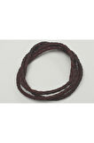 4-6 MM YUVARLAK ÖRGÜLÜ NATUREL (DOĞAL) DERİ KORDON (1 METRE)