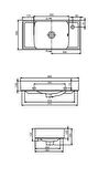 Sharp Etajerli Lavabo 60*30 Cm