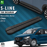 S-Dizayn Mercedes Citan Uzun Şase S-Line Siyah Yan Basamak 223 Cm 2012-2021 A+ Kalite
