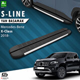 S-Dizayn Mercedes X-Class S-Line Aluminyum Yan Basamak 203 Cm 2018-2020 A+ Kalite
