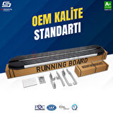 S-Dizayn VW Transporter T6 Uzun Şase NewLine Krom Yan Basamak 253 Cm 2015-2019 A+ Kalite