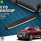S-Dizayn Ssangyong Musso Evo Krom Yan Basamak 203 Cm 2018 Üzeri A+ Kalite