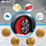 Matte Large Araç Lastiği Kar Çorabı - Buz Kazıyıcı Hediyeli
