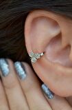 Sıkıştırmalı Kıkırdak Küpesi Yonca Earcuff