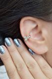 Sıkıştırmalı Kıkırdak Küpesi Yonca Earcuff