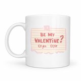 Be My Valentine Porselen Kupa – Model 8 Sevgiliye Özel Romantik Tasarım