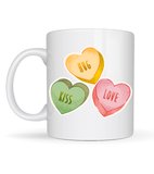 Hug Kiss Love Model 10 Porselen Kupa – Cıvıl Cıvıl Kalpli Tasarım, Sevgiliye & Hediye Kupası