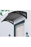 Sislon Kapı Üstü Pratik Sundurma 120 X 100 cm Siyah