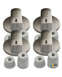 Lüx Düğme 4 lü Takımı Ankastre Set Üstü Ocak Düğmesi