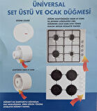 Hook Düğme 4 lü Takımı Ankastre Set Üstü Ocak Düğmesi