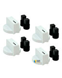 Arçelik Uyumlu OCD T 752-1 DWKB Gazlı Ocak Düğmesi Takımı – 4’lü Beyaz