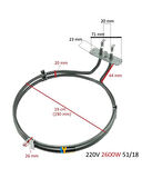 Şamdan Turbo Fırın Rezistansı 2600 W Ölçülere Dikkat Ediniz