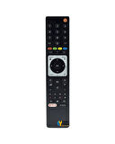 Arçelik Uyumlu Netflix 3D Smart Led Tv Kumandası Siyah TS5187R-A1
