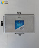 Faber: LATTEM.HIP120CASTAGNOGATTO | 325x190mm | Aspiratör & Davlumbaz Tel Yağ Filtresi | Model:9140120131-133.0018.470|32,5x19cm