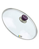 Tencere Sahan Tava Cam Kapağı Kapak 20 cm Mor Tutma Tepesi