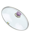 Tencere Sahan Tava Cam Kapağı Kapak 40 cm Lila Tutma Tepesi