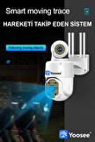 Çift Lens PTZ Wifi güvenlik IP kamera hızlı Dome açık otomatik izleme  gece görüşlü