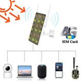Güneş panelli 4G Sim Kart ile birden çok güvenlik kamerasına internet sağlayan router