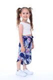 Kız Çocuk Crop-Etek Pantolonlu Takım