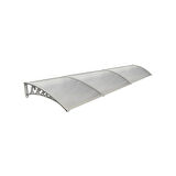 Plastik Ayak 6mm Levhalı Pratik Sundurma Kanopi 100x360 cm Gri