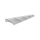Plastik Ayak 6mm Levhalı Pratik Sundurma Kanopi 100x600 cm Gri