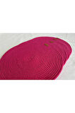 Yuvarlak Amerikan Servis Sofra Altlığı, Masa Dekoru Supla Fuşya 33cm 4lü