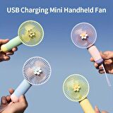 Mini Sevimli Taşınabilir 3 Kademeli El Fanı Usb Soğutucu Vantilatör