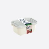 3 Parça Easy Keep Dikdörtgen Set ( 500 x 1000 x 2000 ml ) Dikdörtgen Kapaklı Saklama Kabı 3 Parça Krem Renk Set