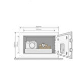 Yale YSFB/200/EB1 Yüksek Güvenlikli Parmak İzli  Compact Tipi Motorlu Kasa