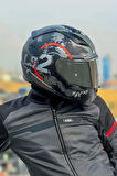 RAPID 2 CIRCLE MAT SİYAH-KIRMIZI KASK