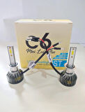  H1 Led Zenon C6 Mini Led Xenon Ampul 12800 Lümen Beyaz Renk 6000 Kelvin Şimşek Etkili