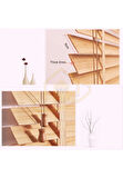 Wooden Blinds %100 Doğal Ahşap Jaluzi Perde 50mm,Alüminyum Kasalı Yüksek Kaliteli - Açık Meşe