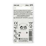YesMed Extra Power 675 Numara İşitme Cihazı Pili (1 Paket = 6 Adet Pil)