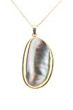 Birinci1926 925 Ayar Gümüş Mother Of Pearl Oval Sedef Kolye