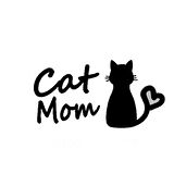 Cat Mom Duvar Dekor Sticker 46 x 24 cm