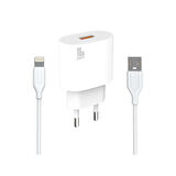 PDAteknoloji Yetty Lightning 2 in 1 Hızlı Şarj Cihazı + Lightning Kablo Beyaz YT-10L (Yerli Üretim)