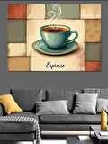 Espresso Kahve Fincanı Dekoratif Kanvas - Mdf Ahşap Tablo
