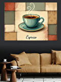 Espresso Kahve Fincanı Dekoratif Kanvas - Mdf Ahşap Tablo