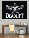 Ağırlık Çalışan Deadlift Posteri Dekoratif Kanvas - Mdf Ahşap Tablo