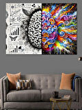 Zihin Ve Beyin Sanatı Dekoratif Kanvas - Mdf Ahşap Tablo