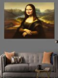 Kilolu Mona Lisa Portresi Dekoratif Kanvas - Mdf Ahşap Tablo