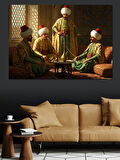 Osmanlıda Nargile Keyfi Dekoratif Kanvas - Mdf Ahşap Tablo