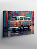 Kanvas Tablo Grafitili Volkswagen Minibüs 50cmx70cm