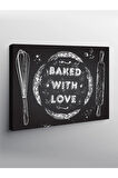 Kanvas Tablo Aşkla Pişir Mutfak Temalı